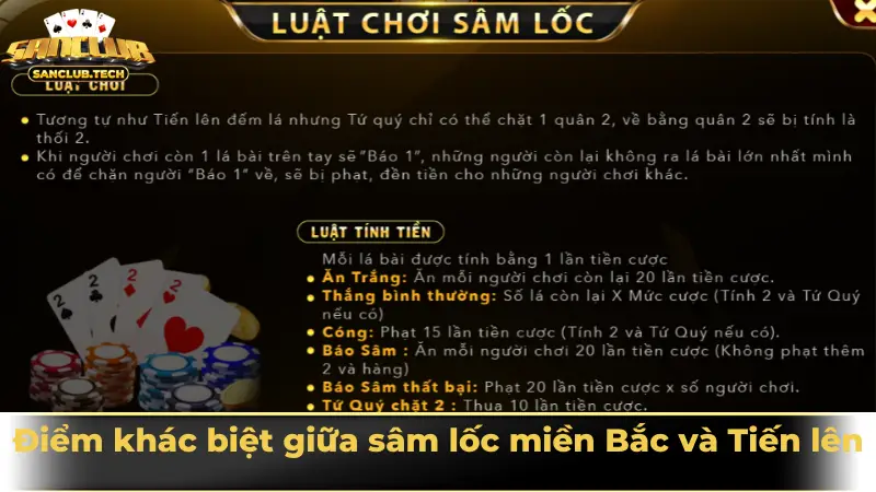 Sâm lốc miền Bắc – Tinh hoa bài lá trong văn hóa dân gian Việt 3 Điểm khác biệt giữa sâm lốc miền Bắc và Tiến lên